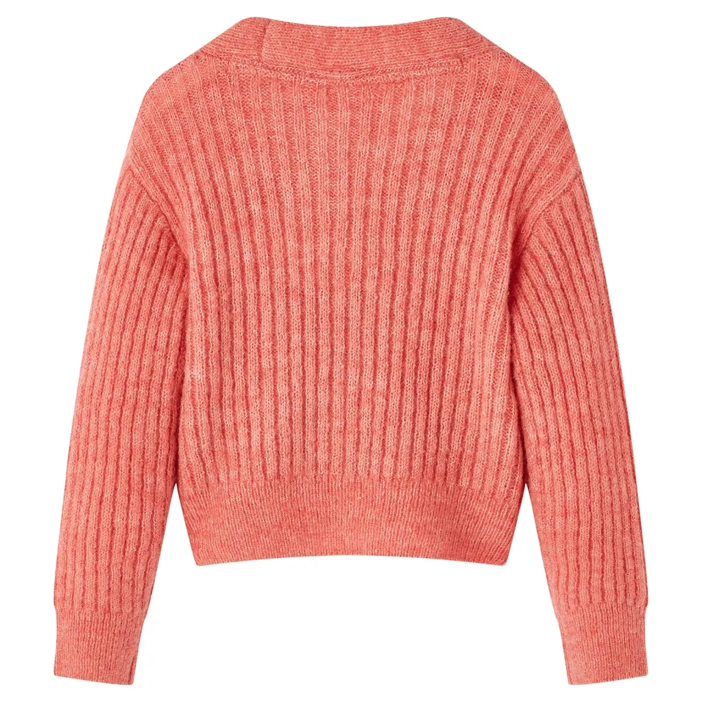 Cardigan da Bambina Lavorato a Maglia Rosa Medio 116cod mxl 84265