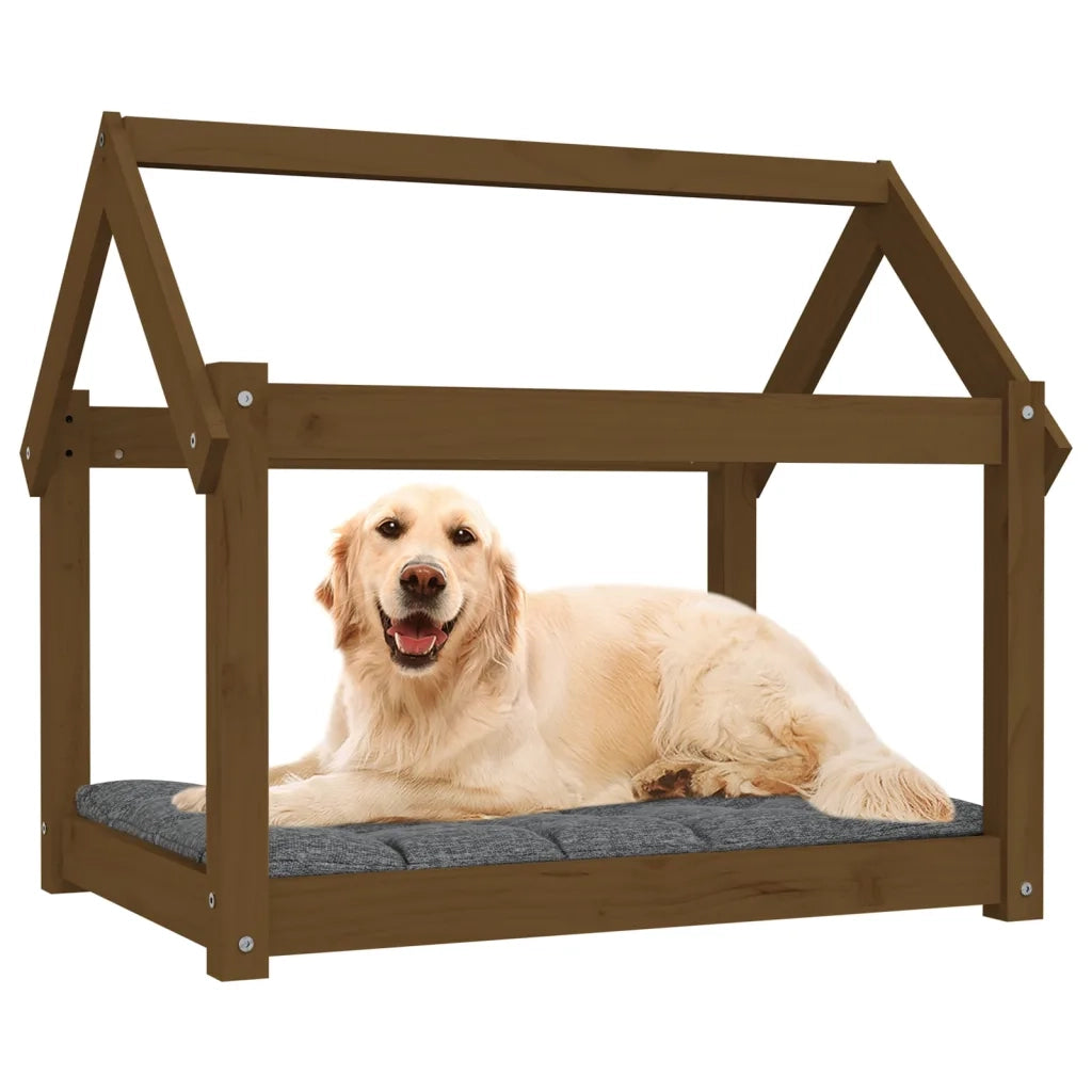 Cuccia per Cani Ambra 81x60x70 cm in Legno Massello di Pino 822210