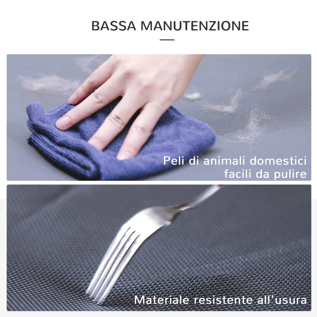 Lettino per Cani Pieghevole in Acciaio e Tessuto ¨C zephmum ¨C Grigio 59x46x15 cm