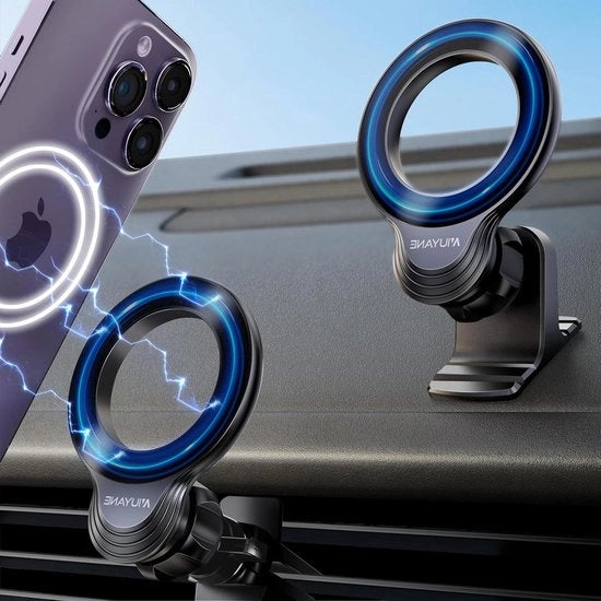 Supporto per telefono Mag-Safe per l'auto - accessori auto super stabile 2-in-1 supporto per telefono per auto - prese per ventilazione del cruscotto - universale - iPhone - Samsung