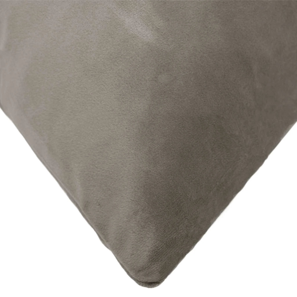 Cuscino con cuscino HEERLEN 2 pz Grigio Chiaro Velluto 925289