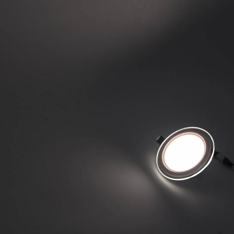 PANNELLO LED 9W TONDO BIANCO DA INCASSO SLIM VETRO PER CONTROSOFFITTI CCT CON 3 TEMPERATURE DI COLORE