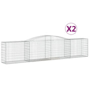Cesti Gabbioni ad Arco 2 pz 400x50x80/100 cm Ferro Zincato