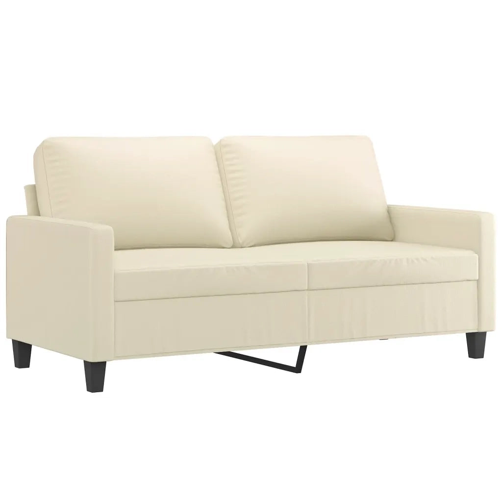Set di Divani 3 pz con Cuscini crema in Similpelle 3201414