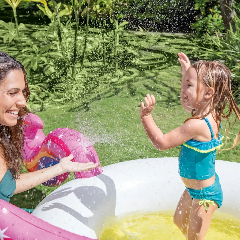 INTEX Piscina per Bambini Unicorno con Spruzzo 127x102x69 cm 92531