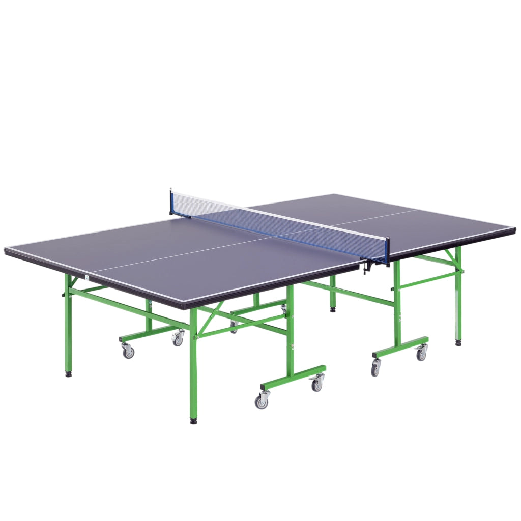 Tavolo da Ping Pong Pieghevole Interno con 8 Ruote 152.5 ¡Á 274 ¡Á 76cm