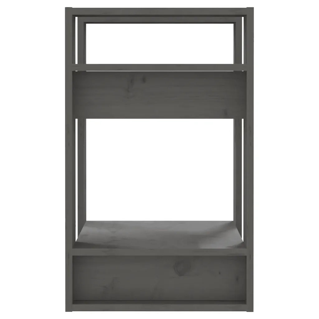 Libreria/Divisorio Grigio 41x35x57 cm in Legno Massello di Pino 813856