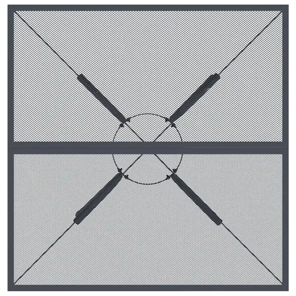 Tavolo da Giardino Antracite 80x80x72,5 cm Rete d'Acciaio 362731
