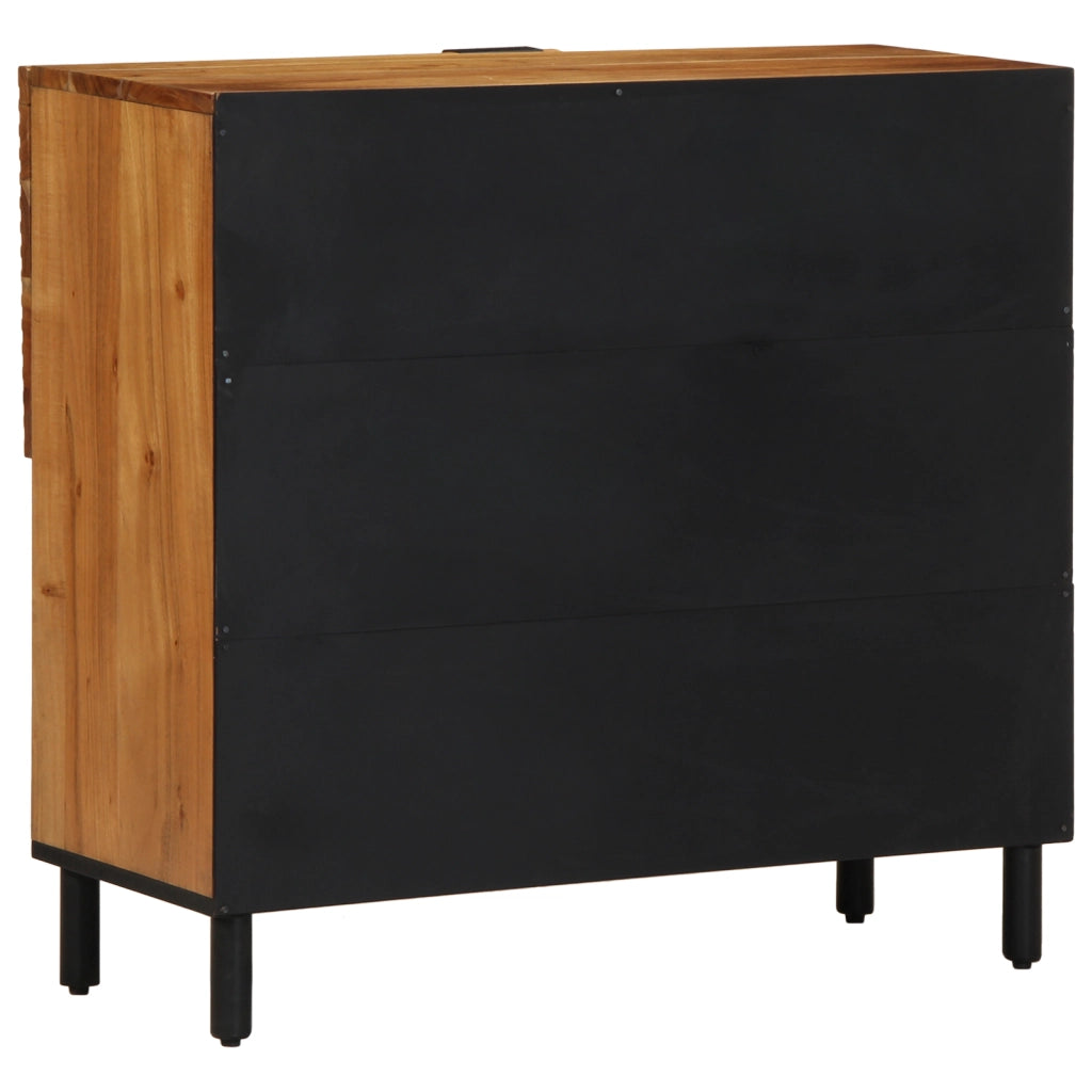 Sideboard  80x33x75 cm in legno massello di acacia