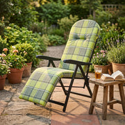 Poltrona Sdraio relax reclinabile in Tessuto Acciaio cm 155x60x60 - ANETTE