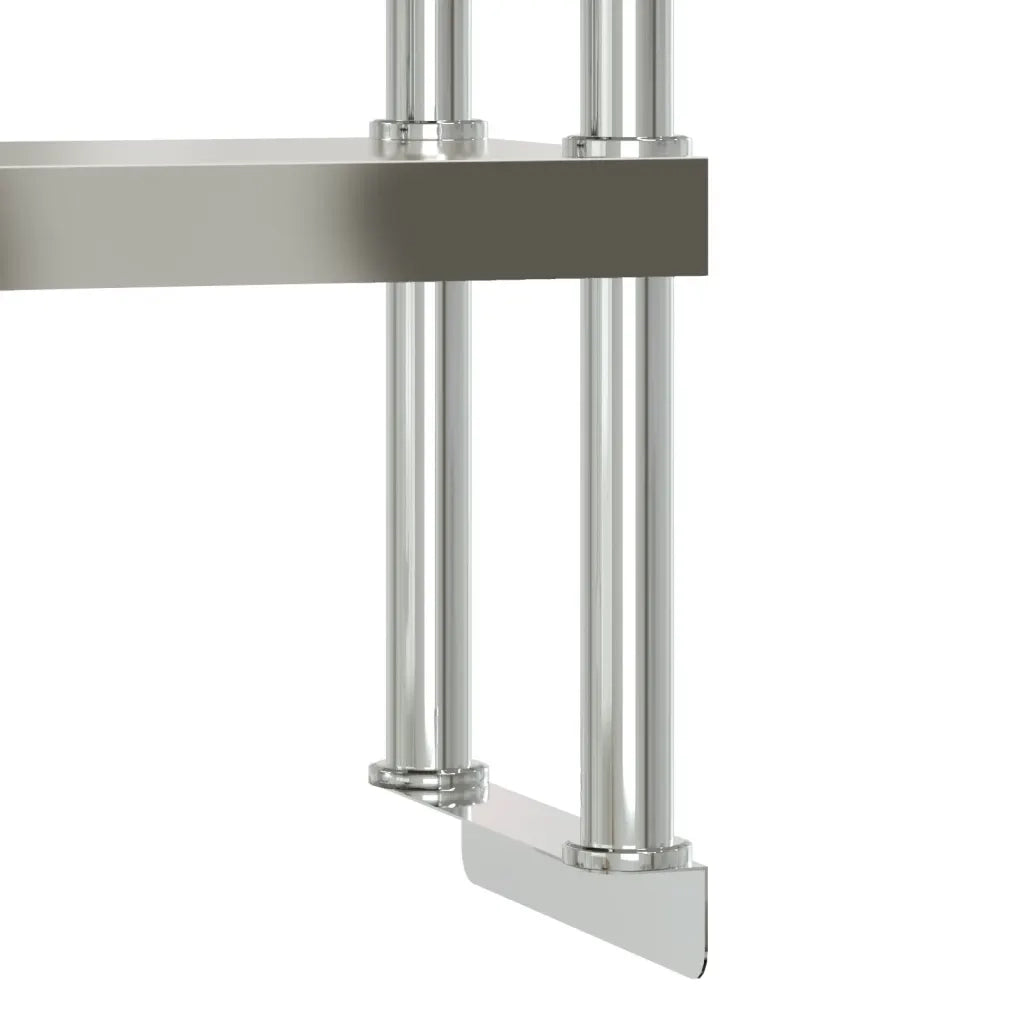 Tavolo Lavoro Cucina con Ripiano 110x55x150 cm Acciaio Inox CFW8193119