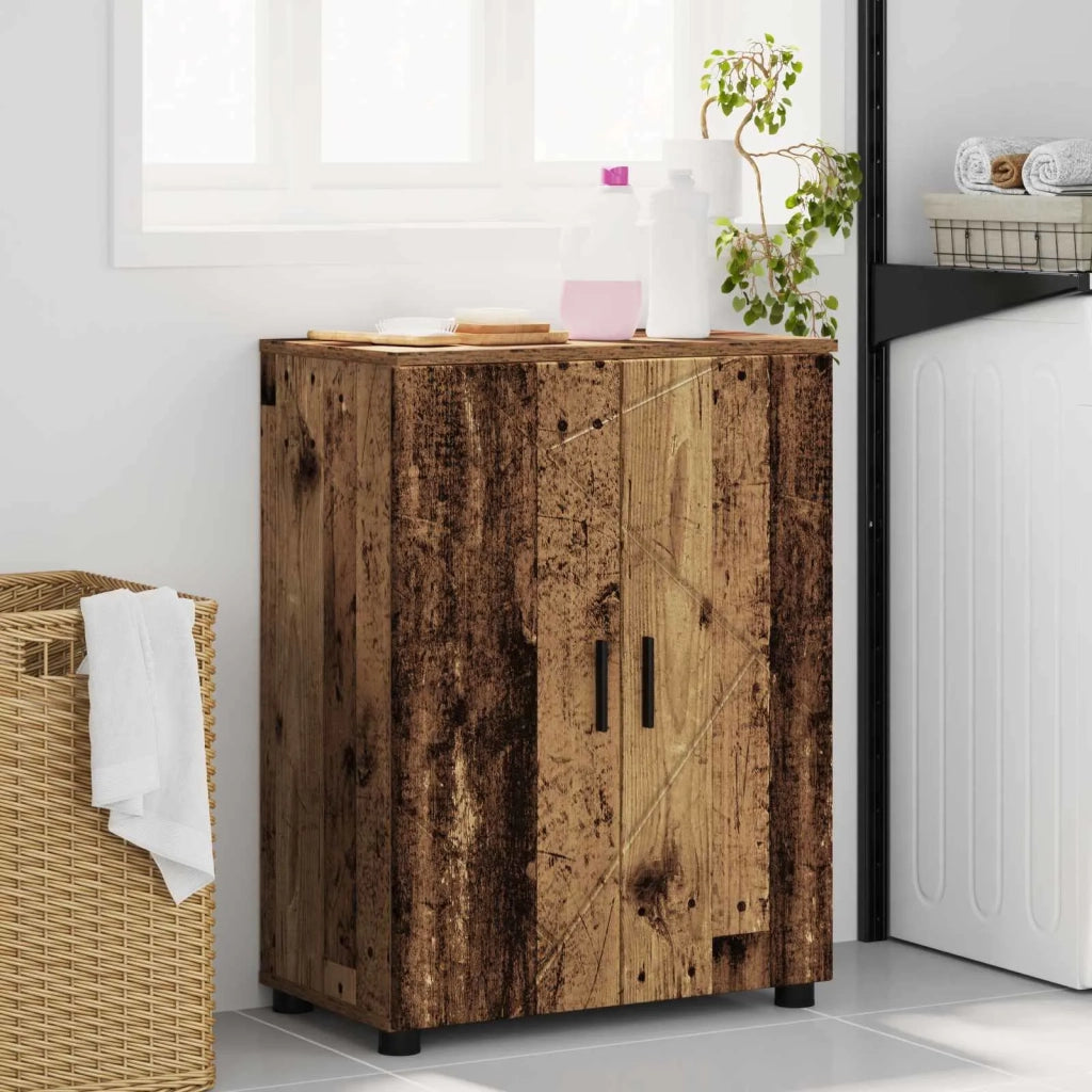 Mobile da Bagno con archiviazione Legno vecchio 60 x 35 x 80 cm 883312
