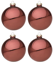 Palline di Natale in Vetro Bossa Nova Rosso Lucido Addobbi Decorazioni Albero Diametro: 100 mm