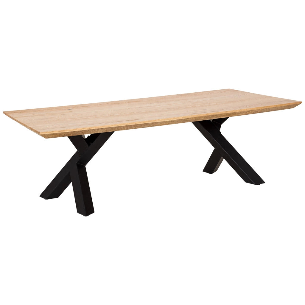 Tavolo da centro in legno marrone e nero 140x70x46h cm