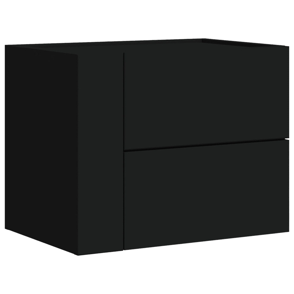 Comodini a Muro 2 pz-Set di 2 Tavolino da notte Nero 45x30x35 cm 241697