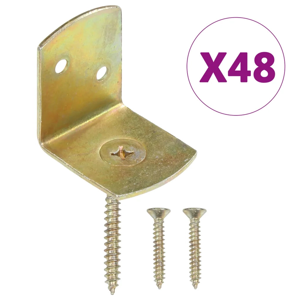 Staffe per Pannello di Recinzione 48 pz a L in Metallo Zincato cod mxl 69981