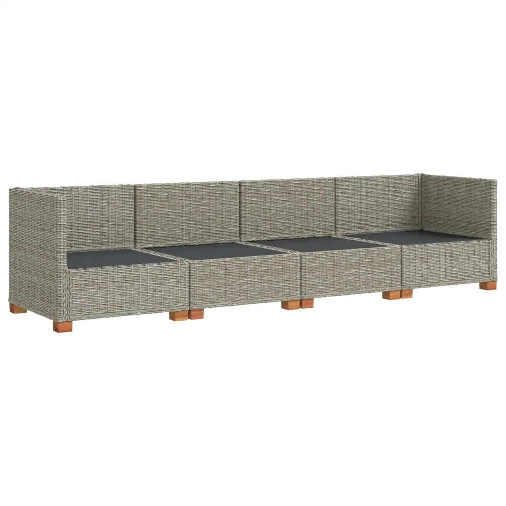 4 pz Set Lounge in Rattan con Cuscini GENDT Rattan naturale 3429861