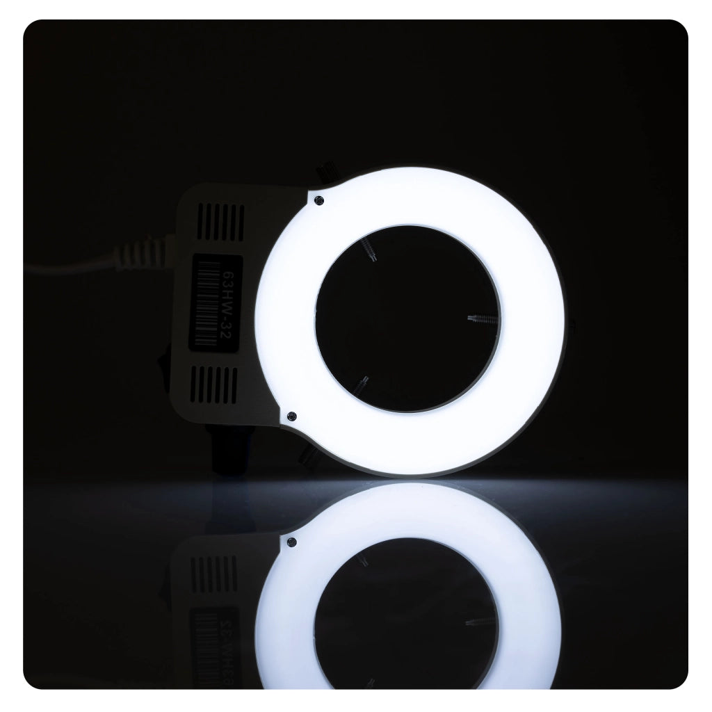 Illuminatore per Microscopio 32xLED – Regolabile con Dimmer | Diametro 60-95 mm