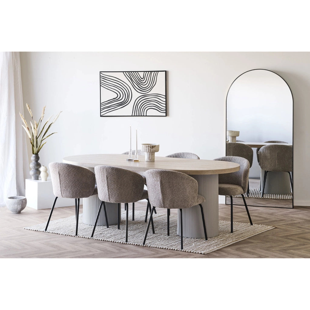 Vaso Decorativo HN10, Beige, Ceramica, 10,5x10,5x19,5 cm