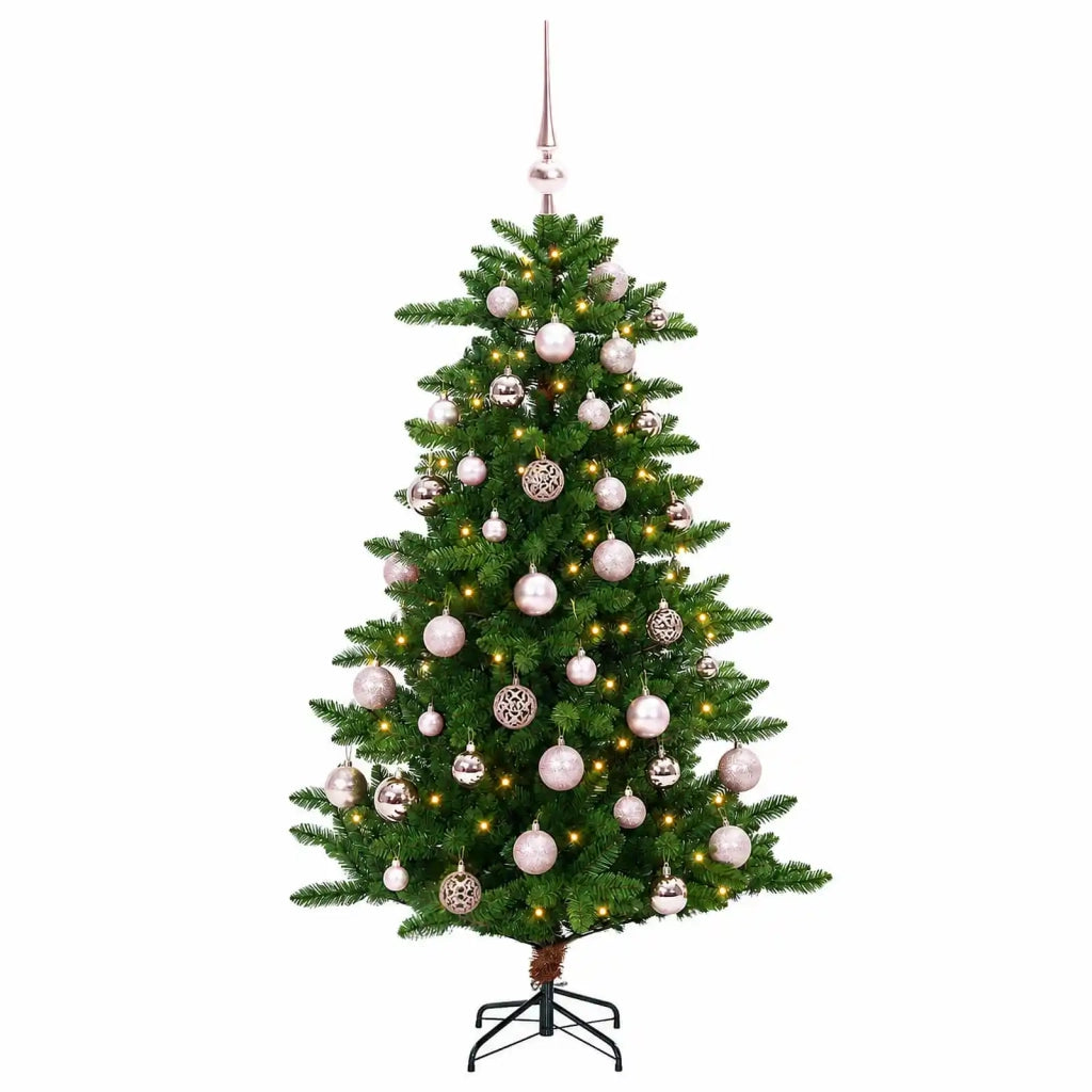 Albero di Natale Artificiale con Palline 120 cm 150 LED 3461375