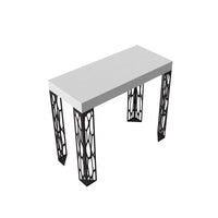 Consolle Allungabile 90-300x40x77 cm in Nobilitato Bianco