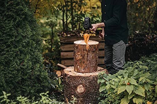 Fiskars 1000600 Cuneo da Spacco Elicoidale in Acciaio Forgiato Temprato 36-42 HRC con Testa Arrotondata e Zigrinature Antirimbalzo colore Arancione