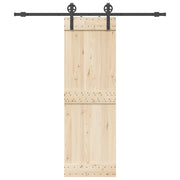 Kit di Binari per Porte Scorrevoli 200 cm Acciaio Nero