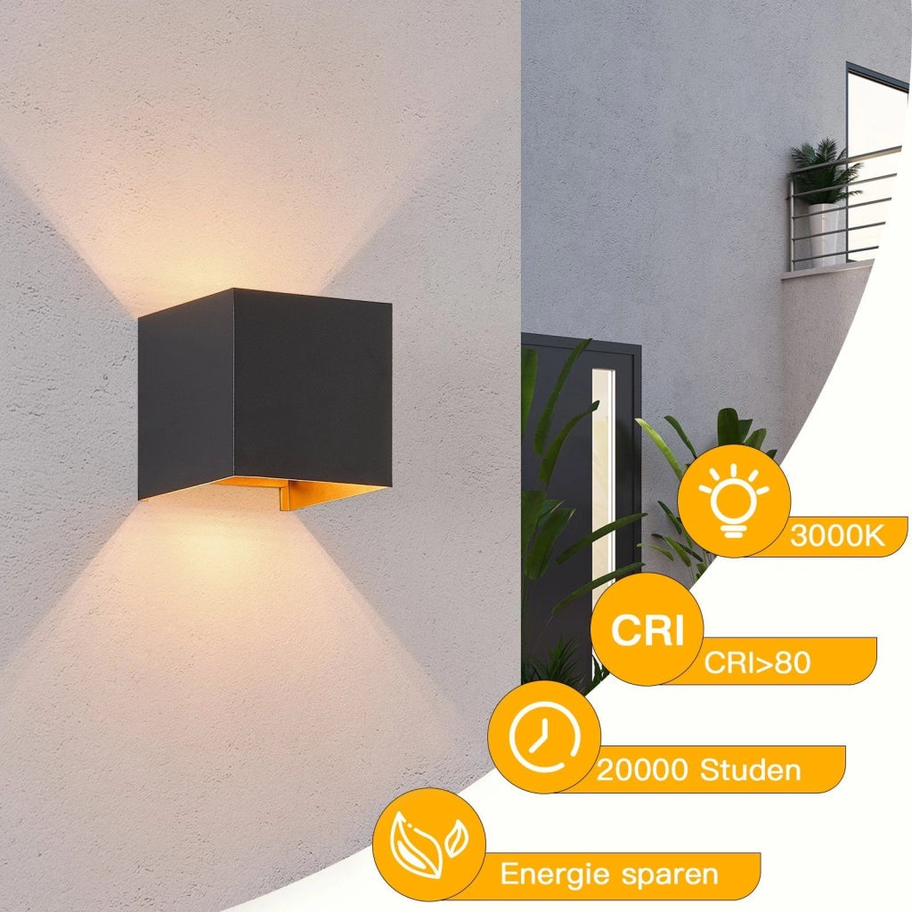 ZMH Applique da parete a LED per interni Luce verso l'alto e verso il basso Applique da parete per esterni IP65