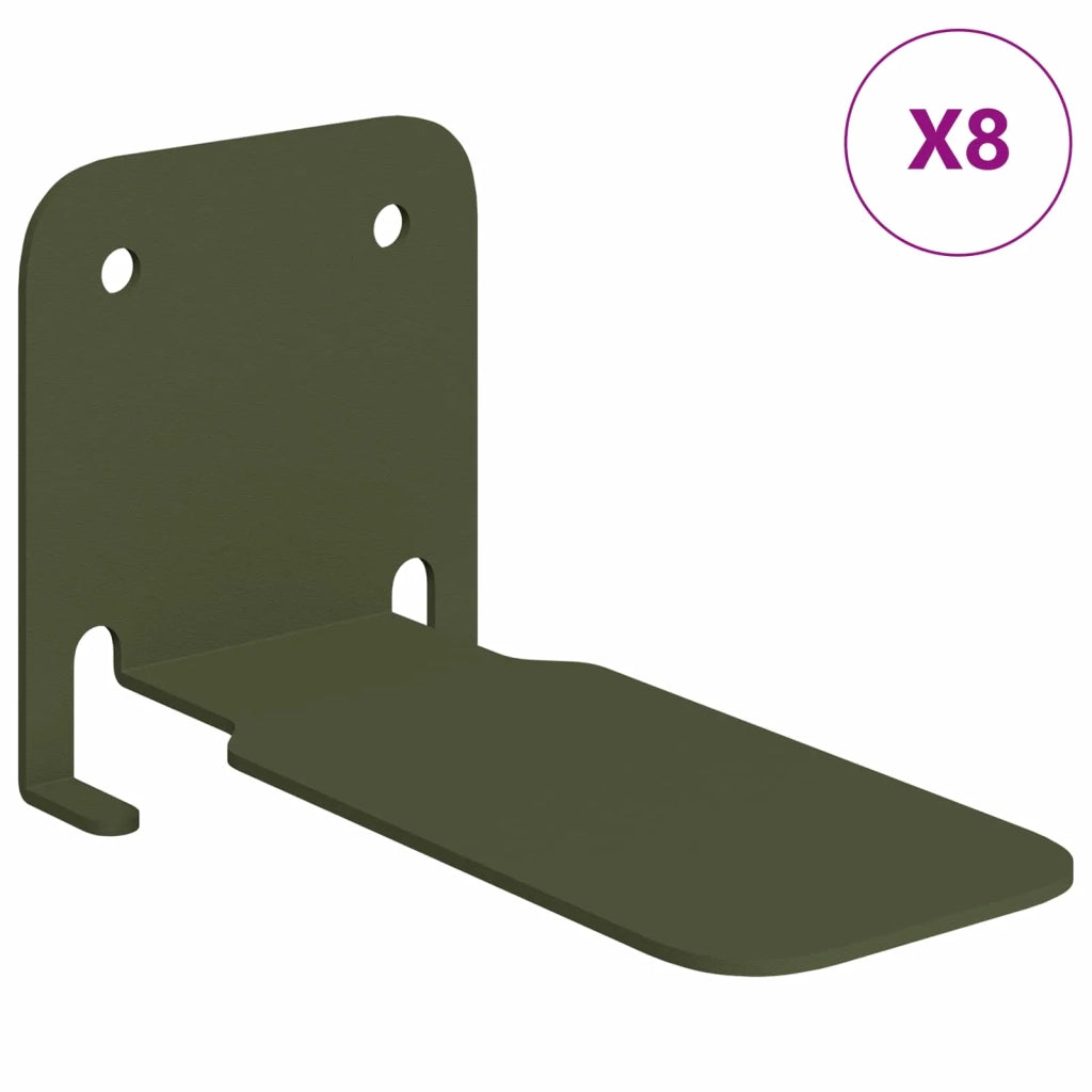 Mensola sospesa 8 pcs Verde oliva 6 x 10,8 x 6,6 cm 8004069