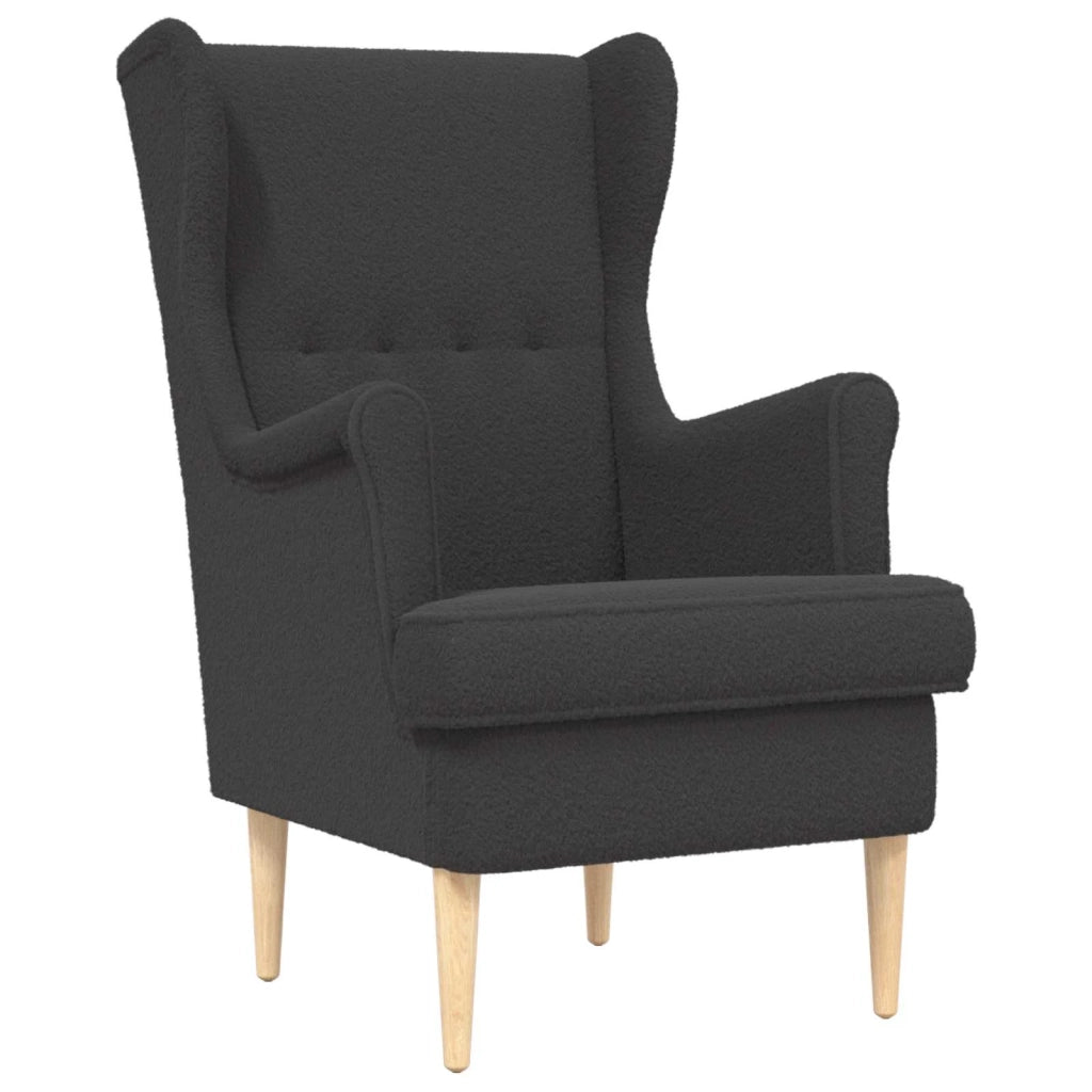 Poltrona-Divano Sedia-Poltroncina Grigio Scuro Boucl¨¦ 996412