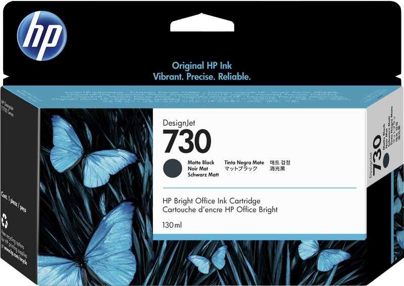 HP Cartuccia di inchiostro nero opaco DesignJet 730 da 130 ml