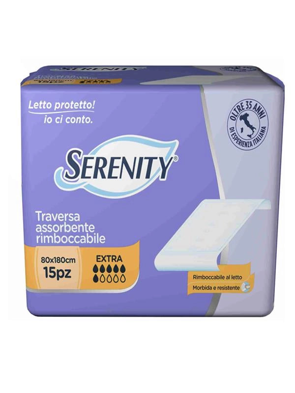 SERENITY TRAVERSA ASSORBENTE RIMBOCCABILE AL LETTO 80X180 15PZ