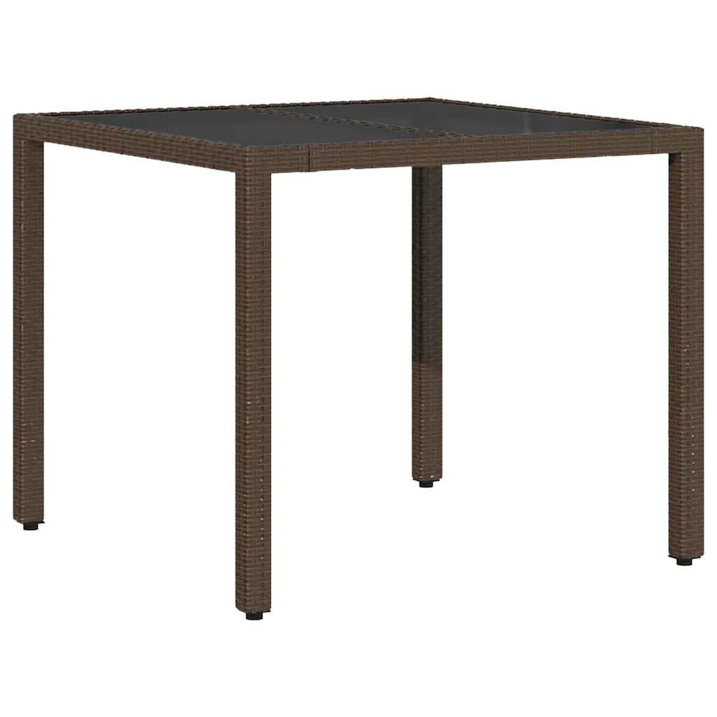 Set da Pranzo per Giardino 5 pz | Set Salotto da Giardino Marrone polyrattan