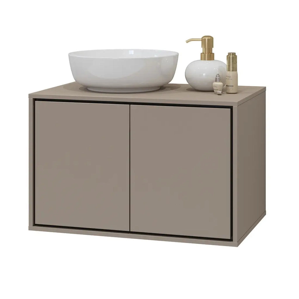 Set di 3 mobili da bagno collezione GOBI colore marrone.