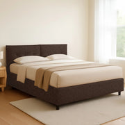Derby, Letto Matrimoniale Sfoderabile Made in Italy, Marrone