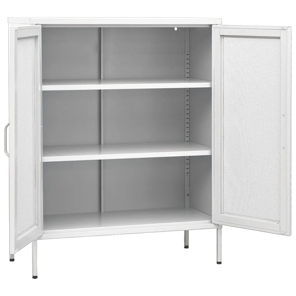 Armadietto Bianco 80x35x101,5 cm in Acciaio 336179
