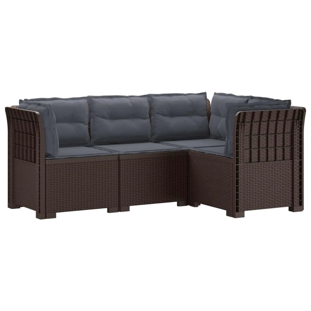 Divano da Giardino 4 Posti con Cuscini Aspetto Rattan PP 3443985