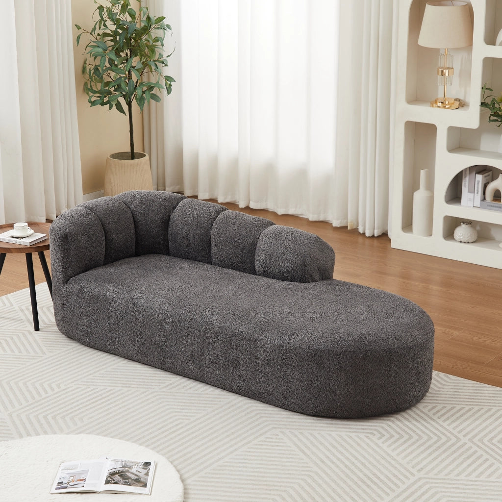 POLTRONA Relax in Chenille Antracite senza braccioli