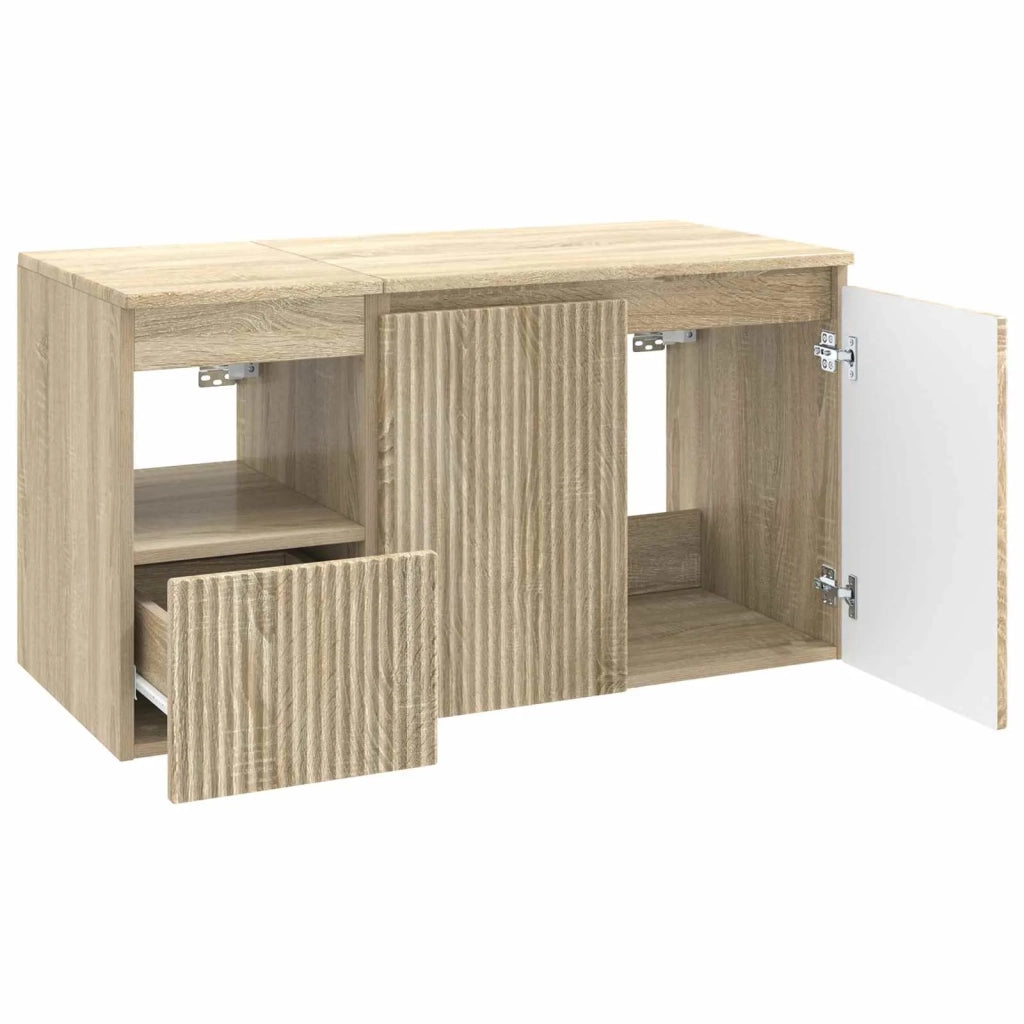 Set di mobili per il bagno 2 pz Rovere Sonoma 3404116