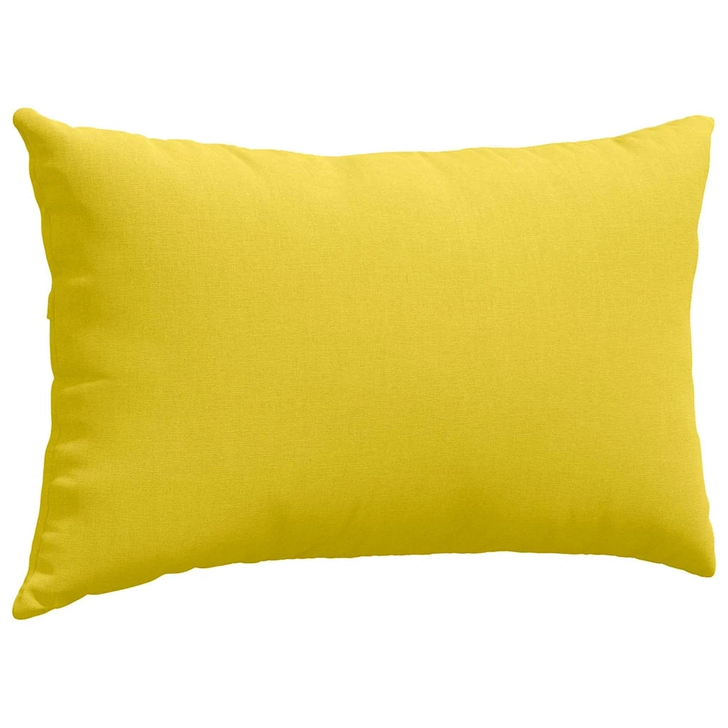 Cuscini da Divano 2 pz | Cuscini per sedie Giallo Chiaro 50 x 30 cm Tessuto