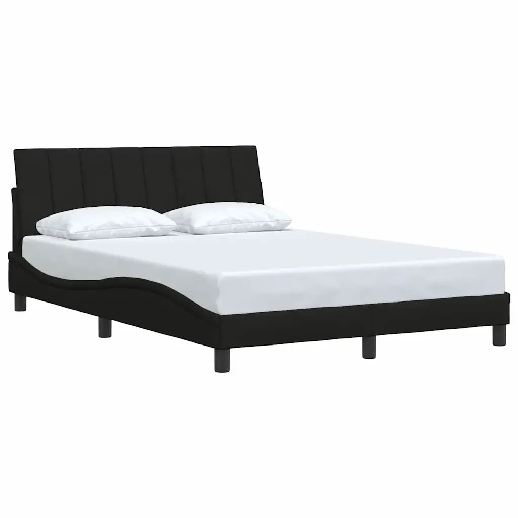vidaXL Giroletto senza Materasso Nero 120x200 cm Tessuto