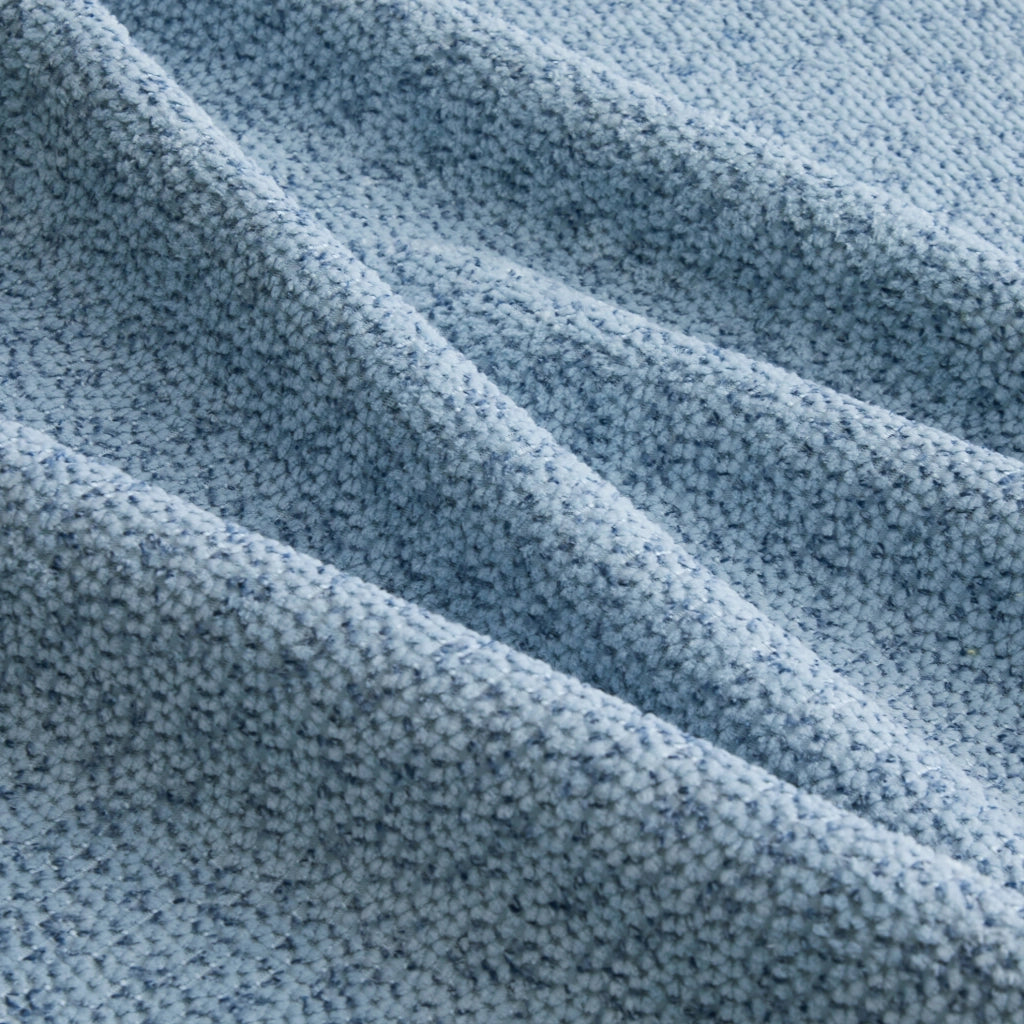 Divano modulare senza montaggio in pile granulato blu