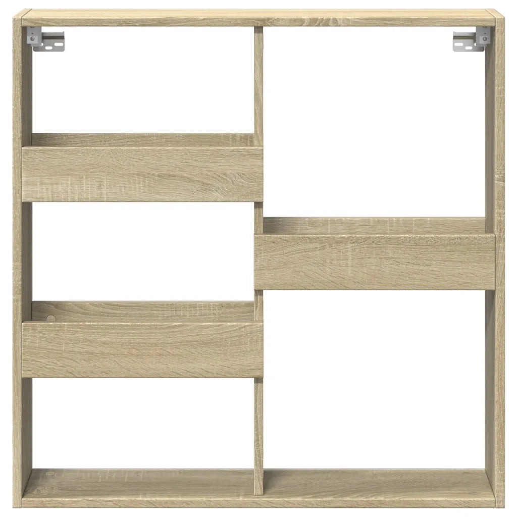 Armadietto a Muro Rovere Sonoma 80x15x80 cm Legno Multistrato 854546