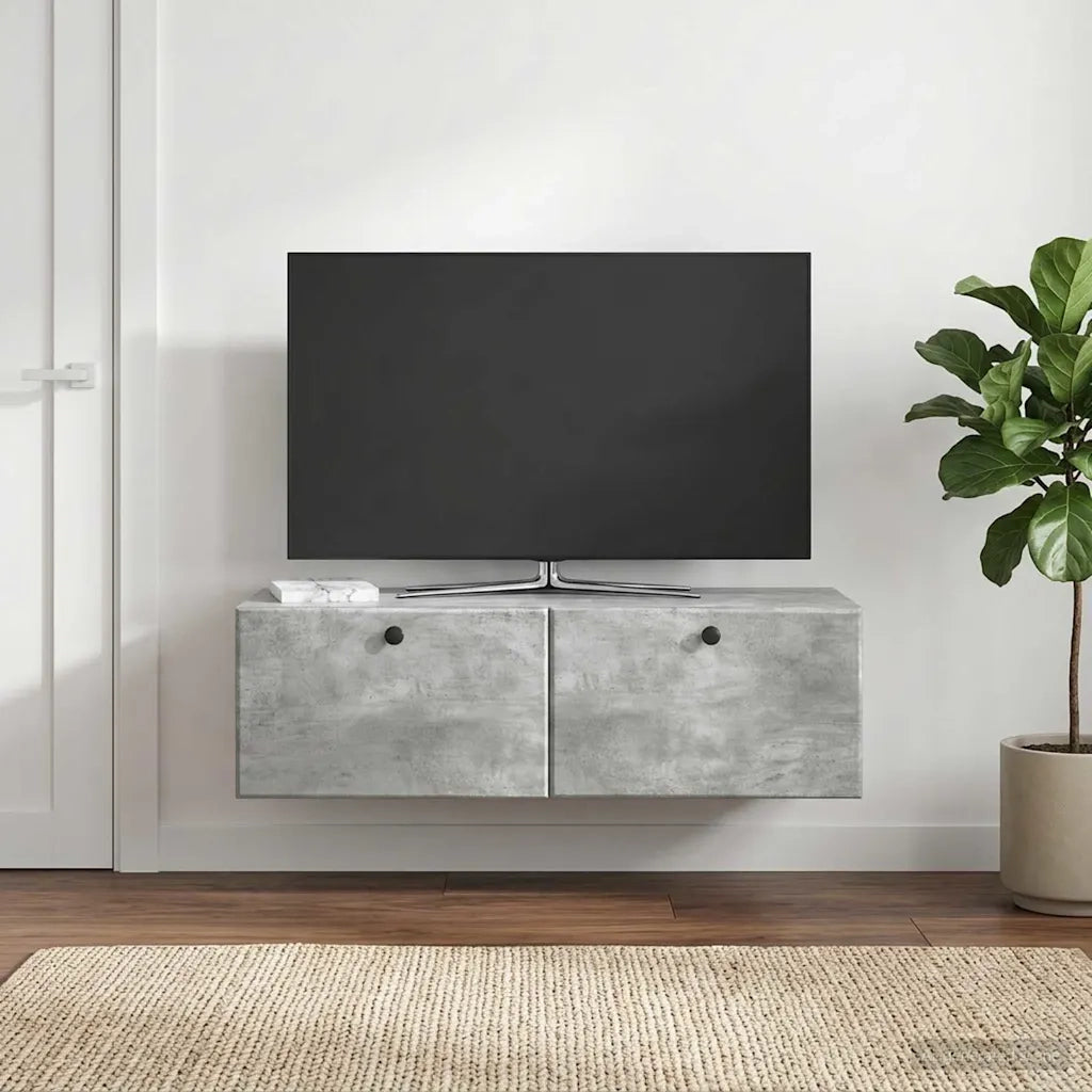Mobile Porta TV da Muro 98 x 41 x 30 cm Grigio Cemento 899208