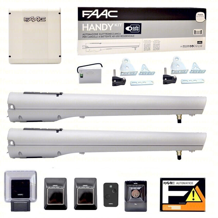 FAAC HANDY KIT AUTOMAZIONE AUTOMATISMO CANCELLO ANTA 2 BATTENTE ELETTRICO 24V
