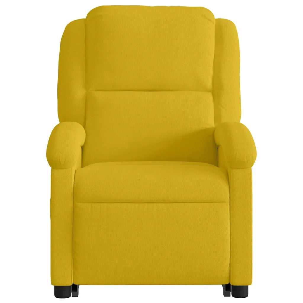 Poltrona Alzapersona Reclinabile Elettrica Gialla in Velluto 3204329