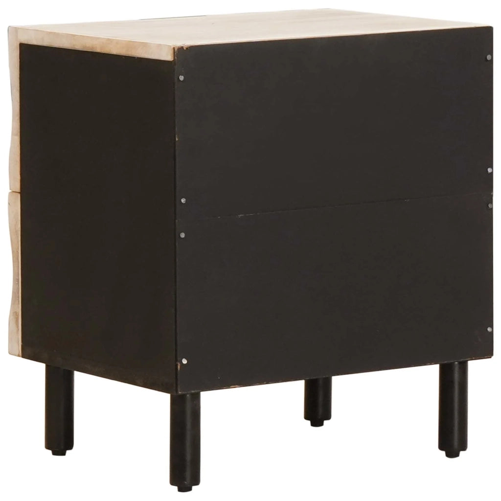 Armadio da Notte con cassetto 2 pcs Bianco 40 x 33 x 46 cm