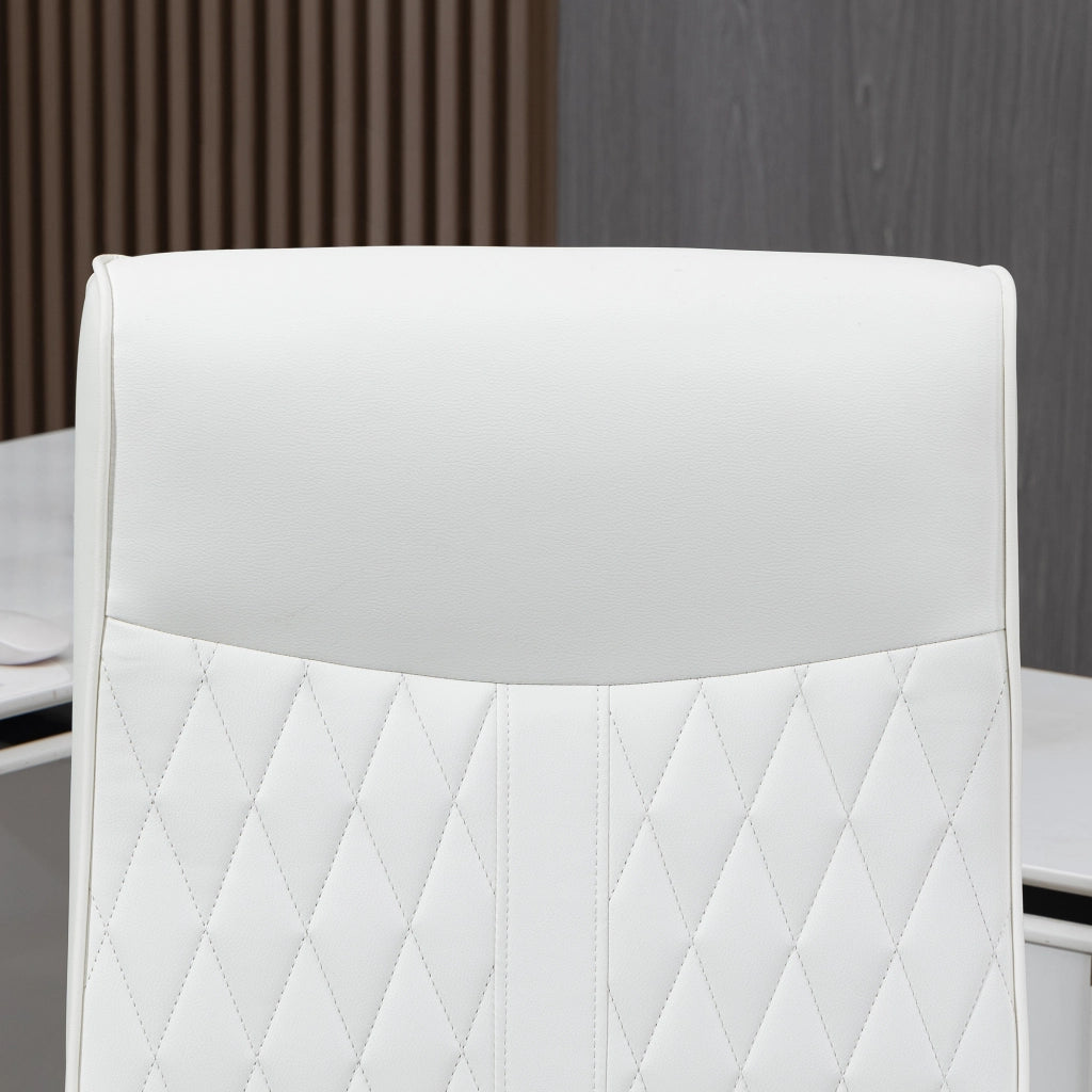 Sedia da Ufficio con Schienale Alto Altezza Regolabile e Funzione Inclinazione ¨C Xylo ¨C Bianco 65x65x102-112,5 cm