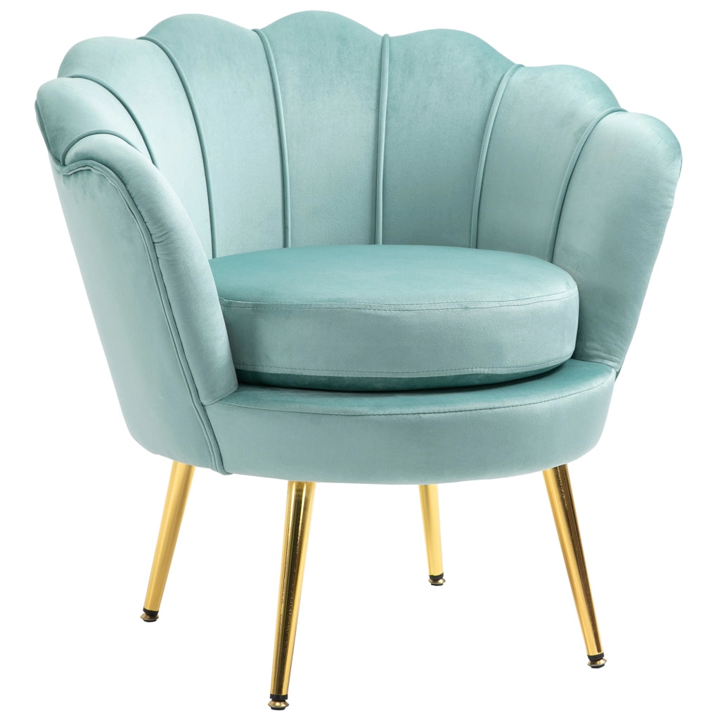 Poltrona Vintage in Velluto ¨C Zephmum ¨C Verde 76x67x74 cm