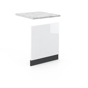 Pannello frontale Fame-Line Bianco lucido/Antracite 60 cm, PL Marmo Vicco